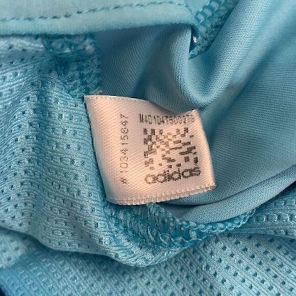NWOT. ADIDAS V-Neck Long Sleeve Aqua Blue - Picture 10 of 10